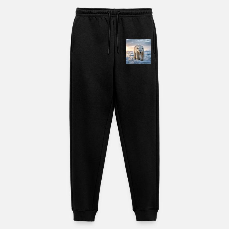 Arktischer Eisbär auf Eis - Männer Premium Bio Jogginghose - Schwarz