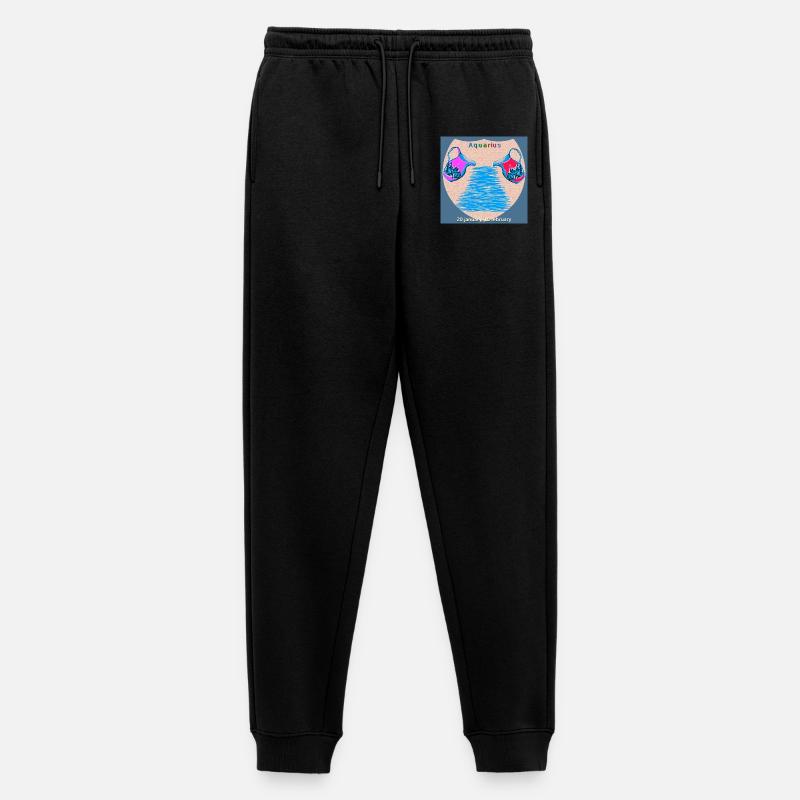 Wassermann - Männer Premium Bio Jogginghose - Schwarz