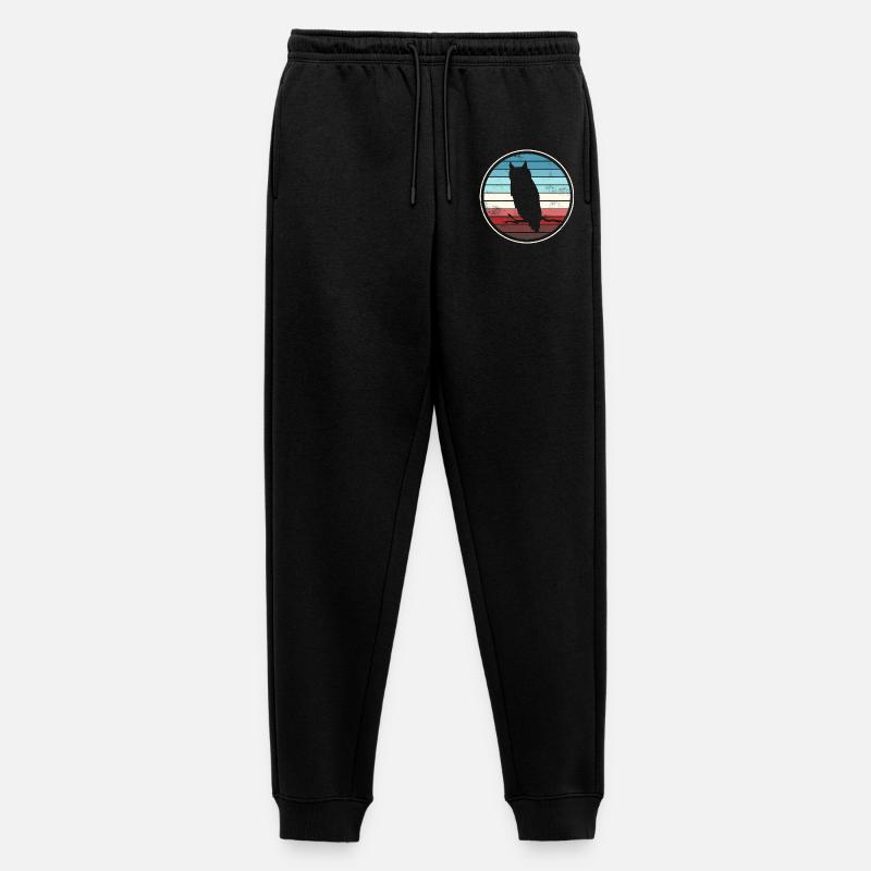 Eule Eulen - Männer Premium Bio Jogginghose - Schwarz