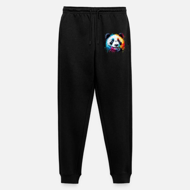 Panda - Männer Premium Bio Jogginghose - Schwarz