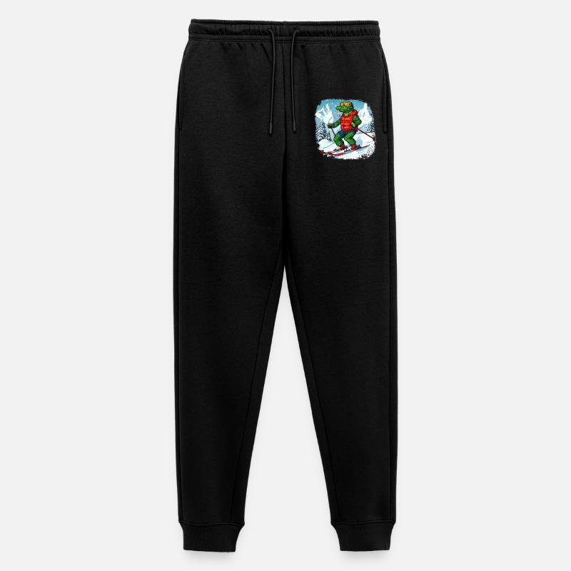 Krokodile Ski - Männer Premium Bio Jogginghose - Schwarz