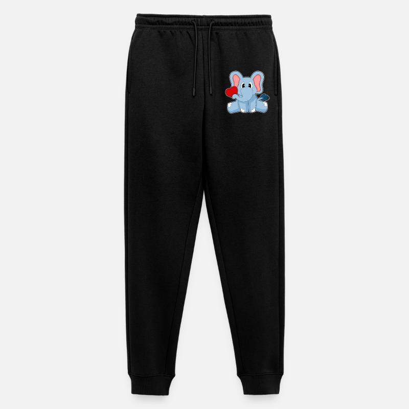 Elefant Herz - Männer Premium Bio Jogginghose - Schwarz