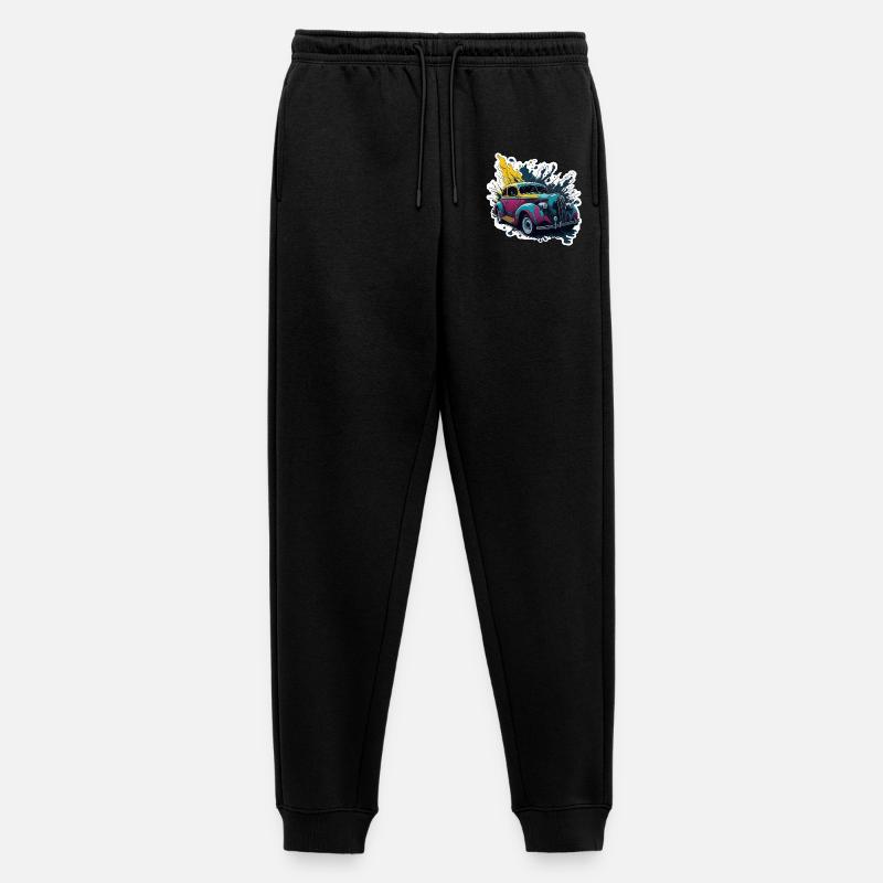 Farbiger Oldtimer Spritzer - Männer Premium Bio Jogginghose - Schwarz