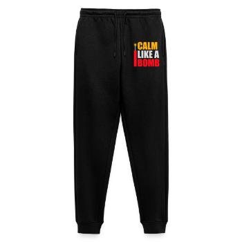 Calm Like Bomb Paradox Ironie Humor Explosiv Witz - Männer Premium Bio Jogginghose - Schwarz - Vorne - Thijin (182cm)