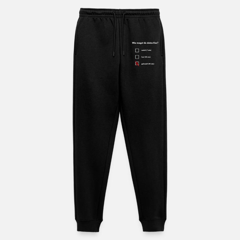 Wie magst du deine Eier? - Männer Premium Bio Jogginghose - Schwarz