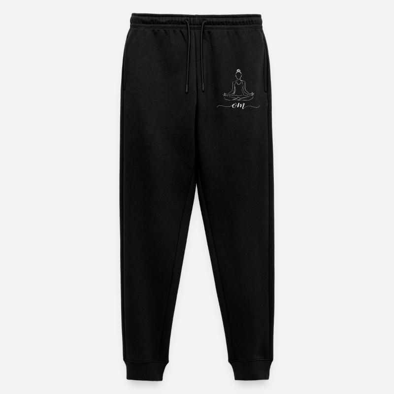 Om Meditationssilhouette - Männer Premium Bio Jogginghose - Schwarz