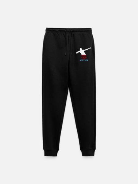Calm and Attitude Silhouette - Men's Premium Organic Joggers - black