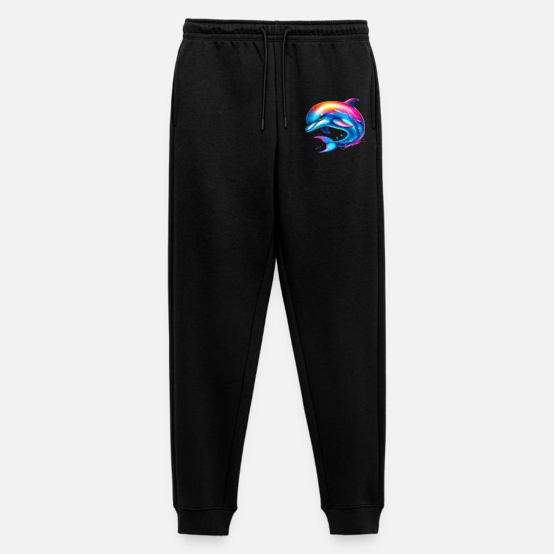 Delfin - Männer Premium Bio Jogginghose - Schwarz