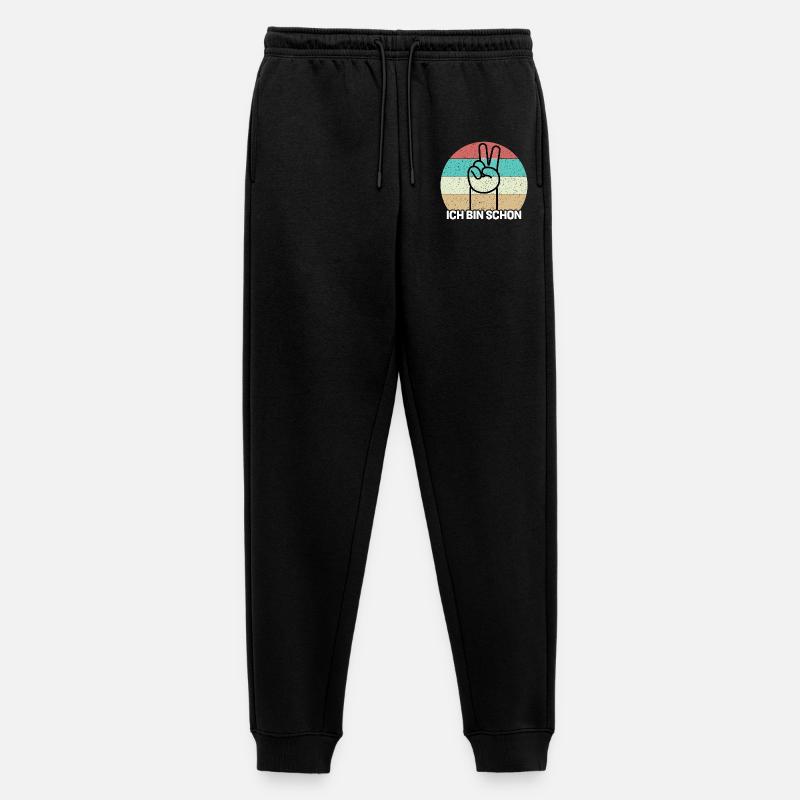 Ich bin schon 2 - Männer Premium Bio Jogginghose - Schwarz