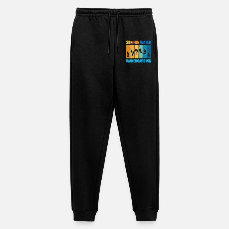 Sonne, Spass, Wasser, Wakeboarden - Männer Premium Bio Jogginghose - Schwarz