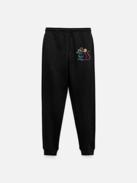 Rainbow Rat Neon Glasses - Men's Premium Organic Joggers - black