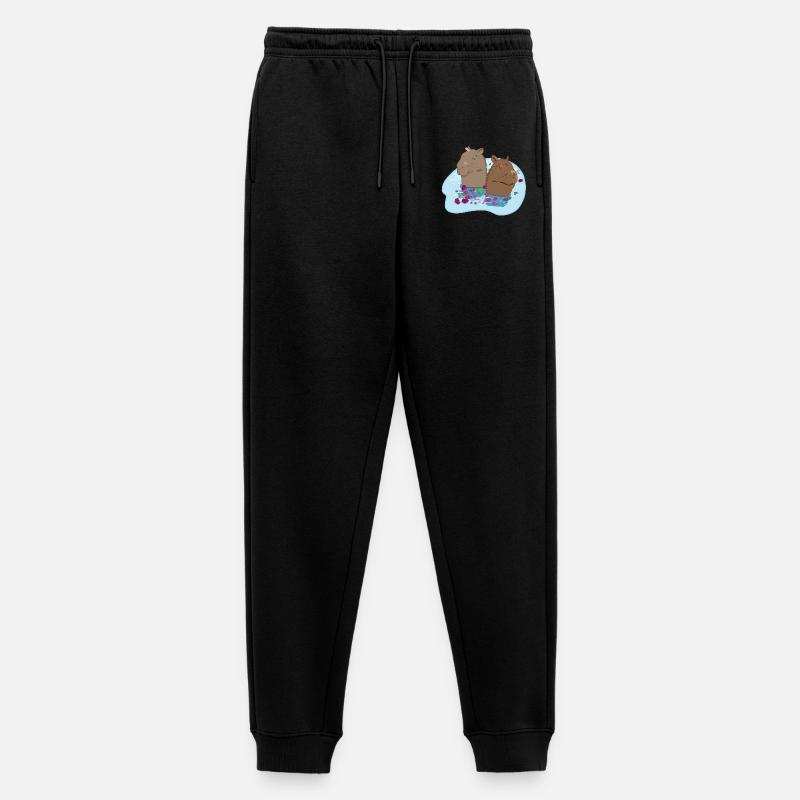 Capybaras verliebt - Männer Premium Bio Jogginghose - Schwarz