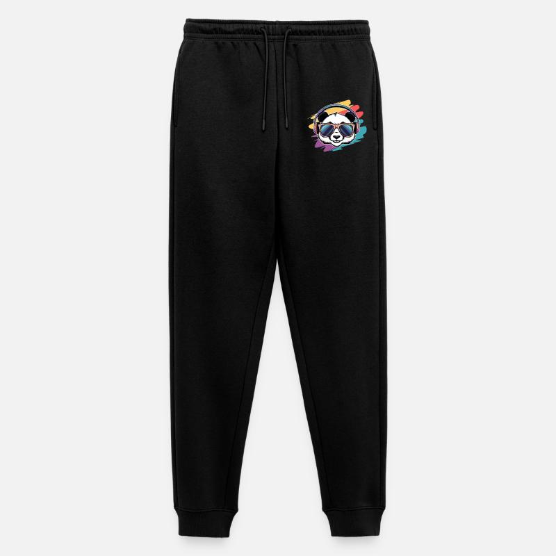 Coole Panda-Vibes - Männer Premium Bio Jogginghose - Schwarz