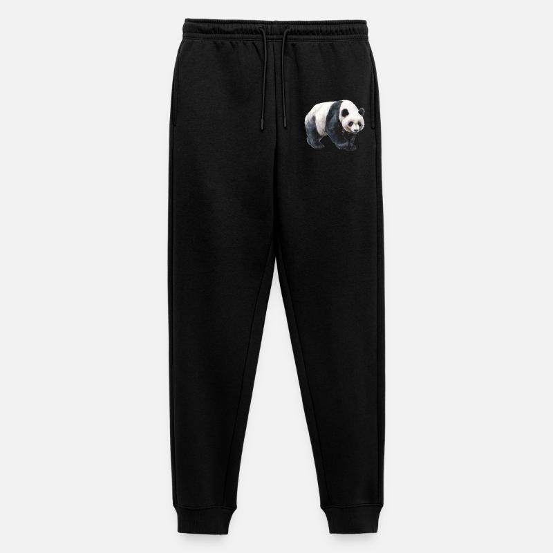 Panda - Männer Premium Bio Jogginghose - Schwarz