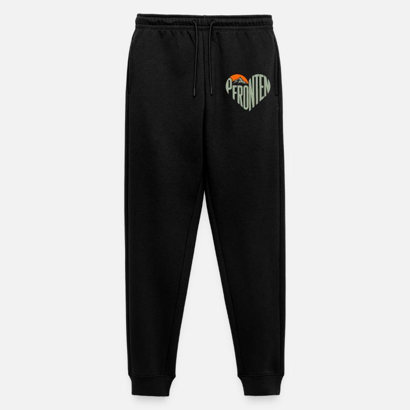 Pfronten Bergherz Panorama - Männer Premium Bio Jogginghose - Schwarz