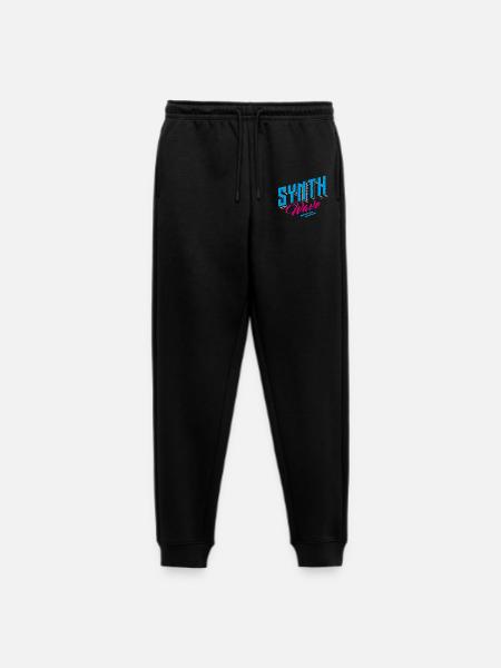 Synthwave Retro Vintage Neon Cyber Lo-Fi - Premium økologiske joggingbukser til mænd - sort