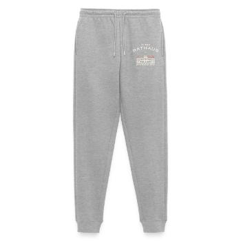 Magdeburg Altes Rathaus, Sachsen-Anhalt - Männer Premium Bio Jogginghose - Grau meliert - Vorne - Thijin (182cm)