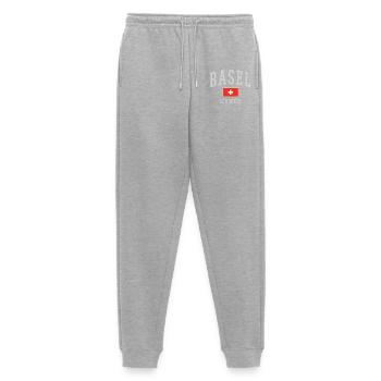 Basel - Men's Premium Organic Joggers - heather grey - Front - Thijin (182cm)