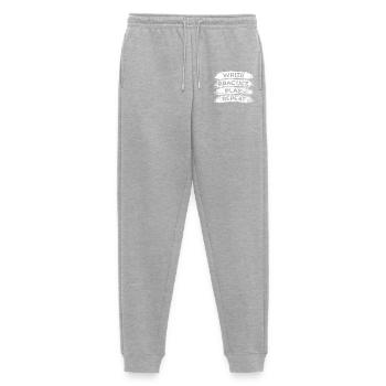 Writing, practicing, playing, repeating - Men's Premium Organic Joggers - heather grey - Front - Thijin (182cm)