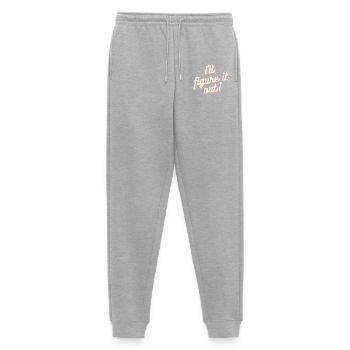 Ich werde es herausfinden Motivation Mindset Shirt - Männer Premium Bio Jogginghose - Grau meliert - Vorne - Thijin (182cm)