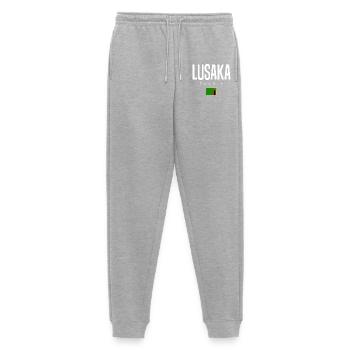 Lusaka Sambia - Männer Premium Bio Jogginghose - Grau meliert - Vorne - Thijin (182cm)