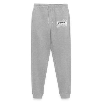 La cupidité ronge le cerveau - art phonétique - Pantalon de jogging Premium bio Homme - gris chiné - Devant - Thijin (182cm)