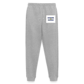Er rockt diesen Papa-Körper - Männer Premium Bio Jogginghose - Grau meliert - Vorne - Thijin (182cm)
