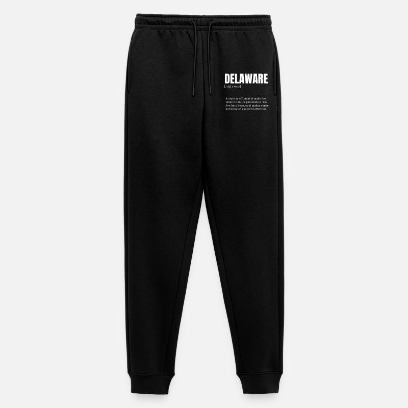 Delaware Neon Typography - Men's Premium Organic Joggers - black