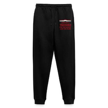 Je suis devenu professeur pour le logo de blague sur l’argent et la célébrité - Pantalon de jogging Premium bio Homme - noir - Devant - Thijin (182cm)