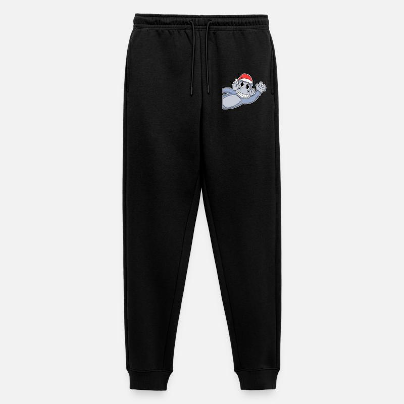 Affe Weihnachten - Männer Premium Bio Jogginghose - Schwarz