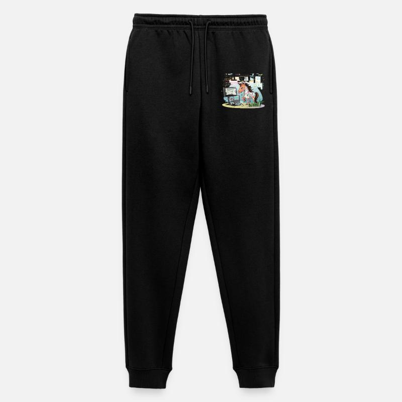 Digital Graffiti Pony - Männer Premium Bio Jogginghose - Schwarz