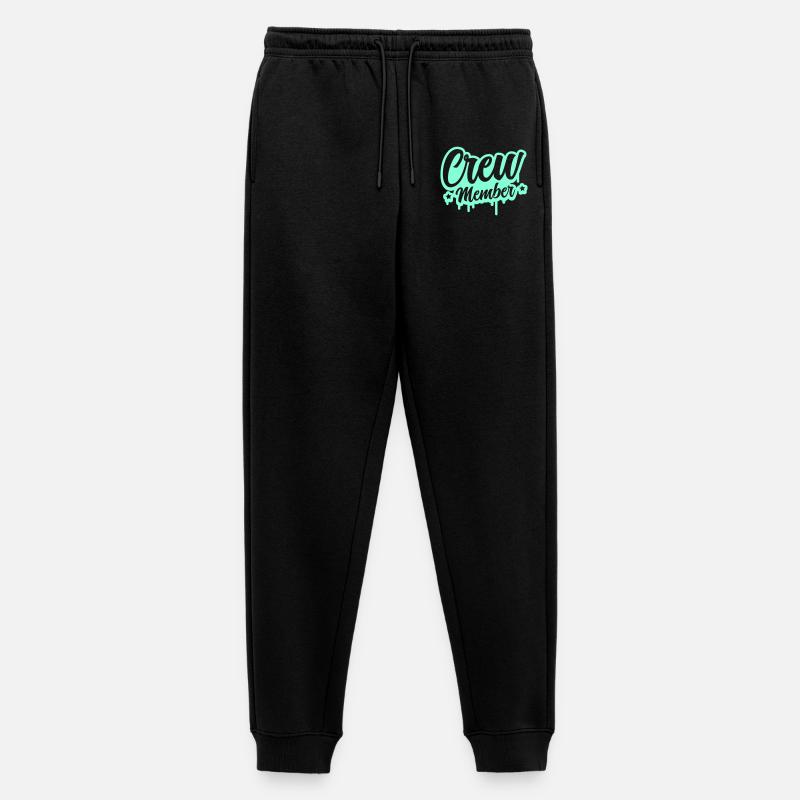 Crew Member Spritz Script - Männer Premium Bio Jogginghose - Schwarz
