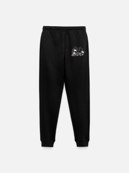 Huskies in the snow - Men's Premium Organic Joggers - black