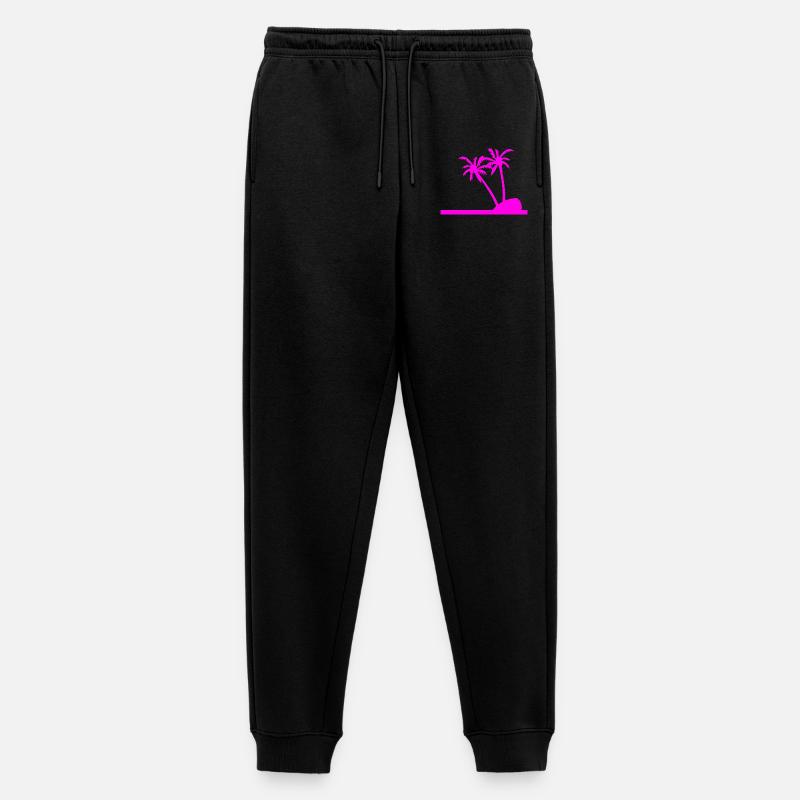Palmen - Männer Premium Bio Jogginghose - Schwarz