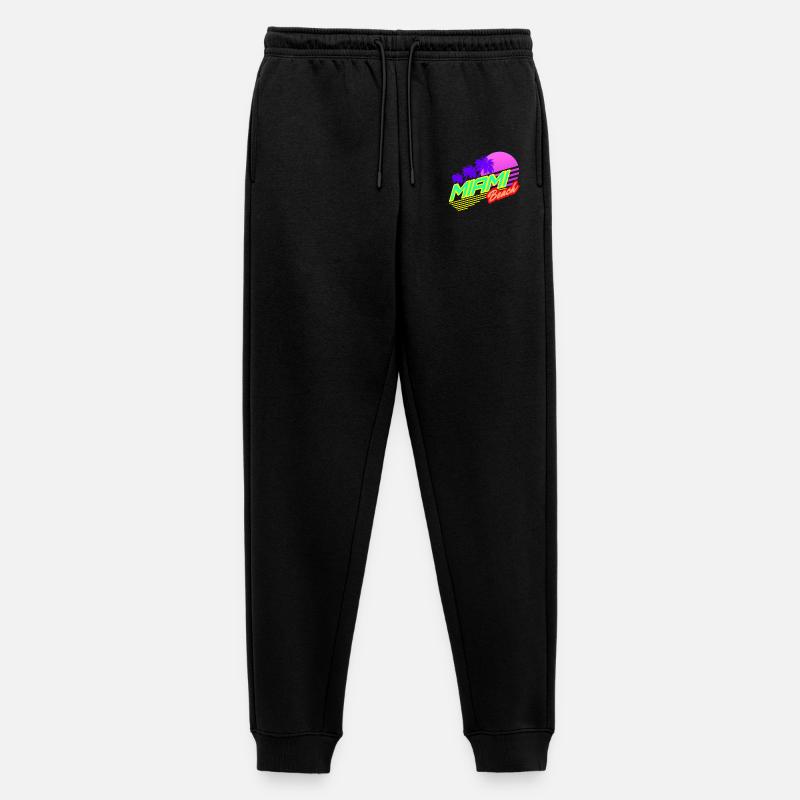Miami Beach Sunset - Männer Premium Bio Jogginghose - Schwarz