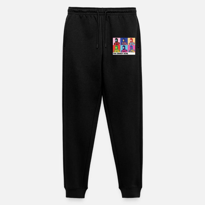 Dandy King Pop-Art-Porträt - Männer Premium Bio Jogginghose - Schwarz
