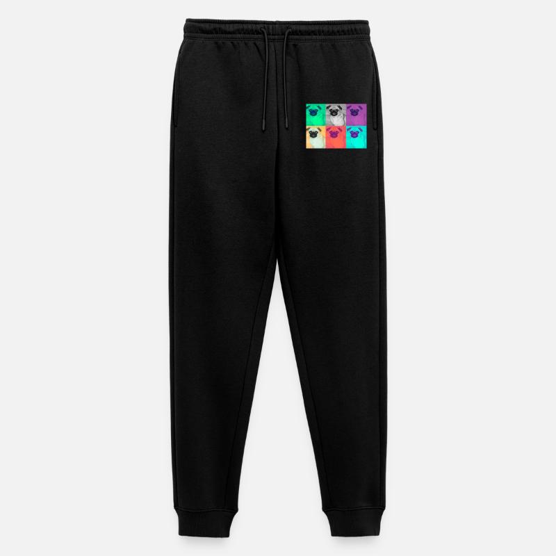 Pop Art Hund Design - Männer Premium Bio Jogginghose - Schwarz