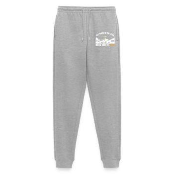 Sie haben gesagt oben gibt es Bier auf dem Berg - Männer Premium Bio Jogginghose - Grau meliert - Vorne - Thijin (182cm)