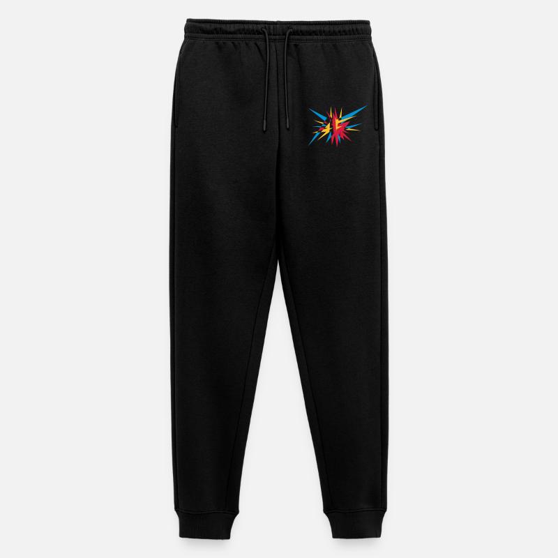 Explosion und Strahlen - Männer Premium Bio Jogginghose - Schwarz