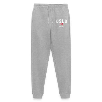 Drapeau d’Oslo Norvège Vintage - Pantalon de jogging Premium bio Homme - gris chiné - Devant - Thijin (182cm)