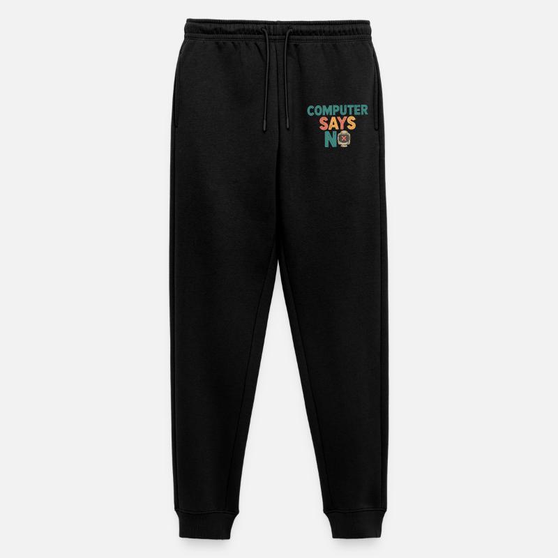 Retro Computer sagt Nein - Männer Premium Bio Jogginghose - Schwarz