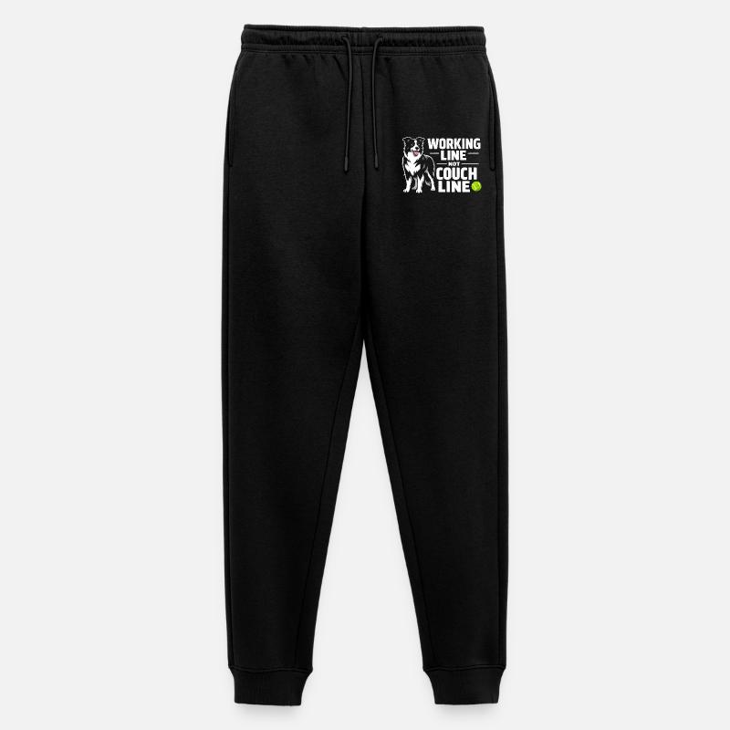 Arbeitslinie statt Sofa | Border Collie - Männer Premium Bio Jogginghose - Schwarz
