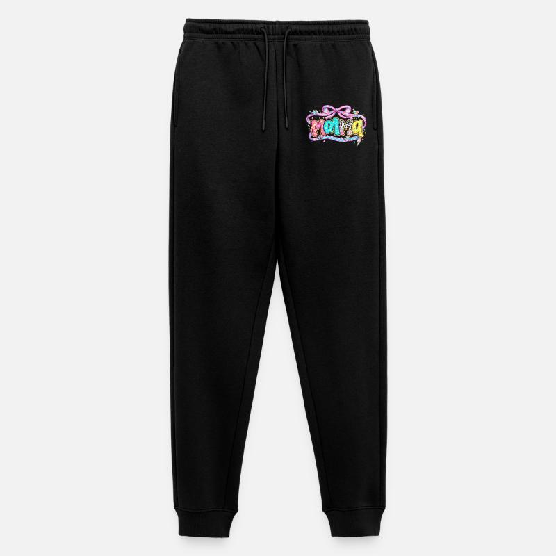 Mama-Geschenk: Retro Mama-Optik und Glitzer - Männer Premium Bio Jogginghose - Schwarz