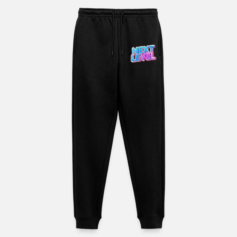 3D-Text der nächsten Stufe – mutiges Verlaufsdesign - Männer Premium Bio Jogginghose - Schwarz