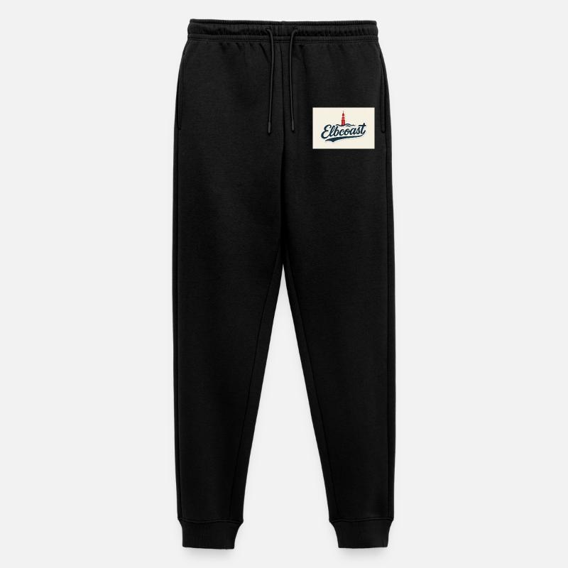 20251020_1804_Elbcoast_Schriftzug_Design_simple - Männer Premium Bio Jogginghose - Schwarz