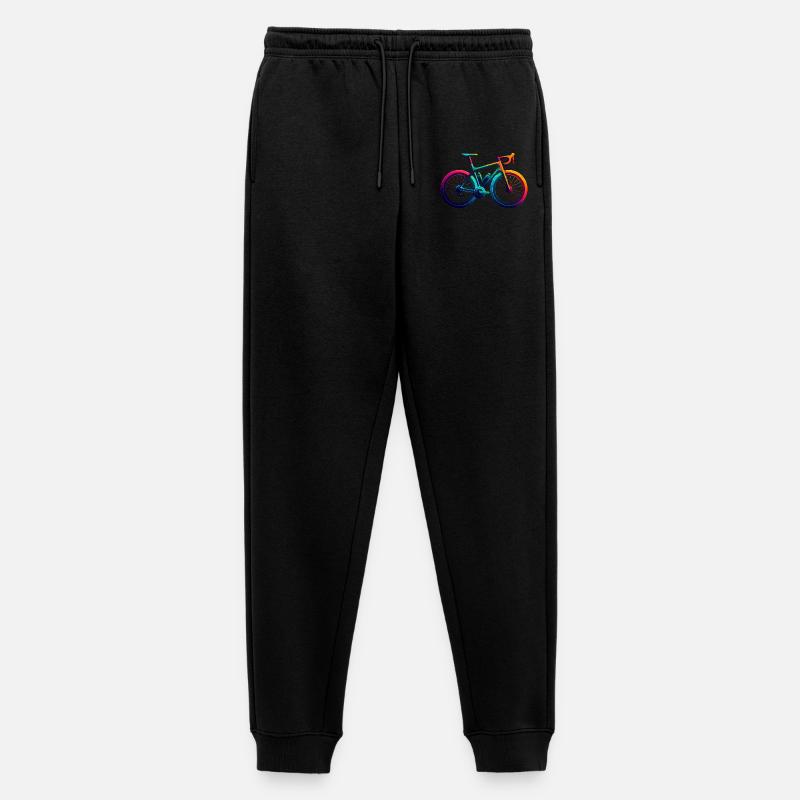 Lebendiger Regenbogen Radfahren Illustration - Männer Premium Bio Jogginghose - Schwarz