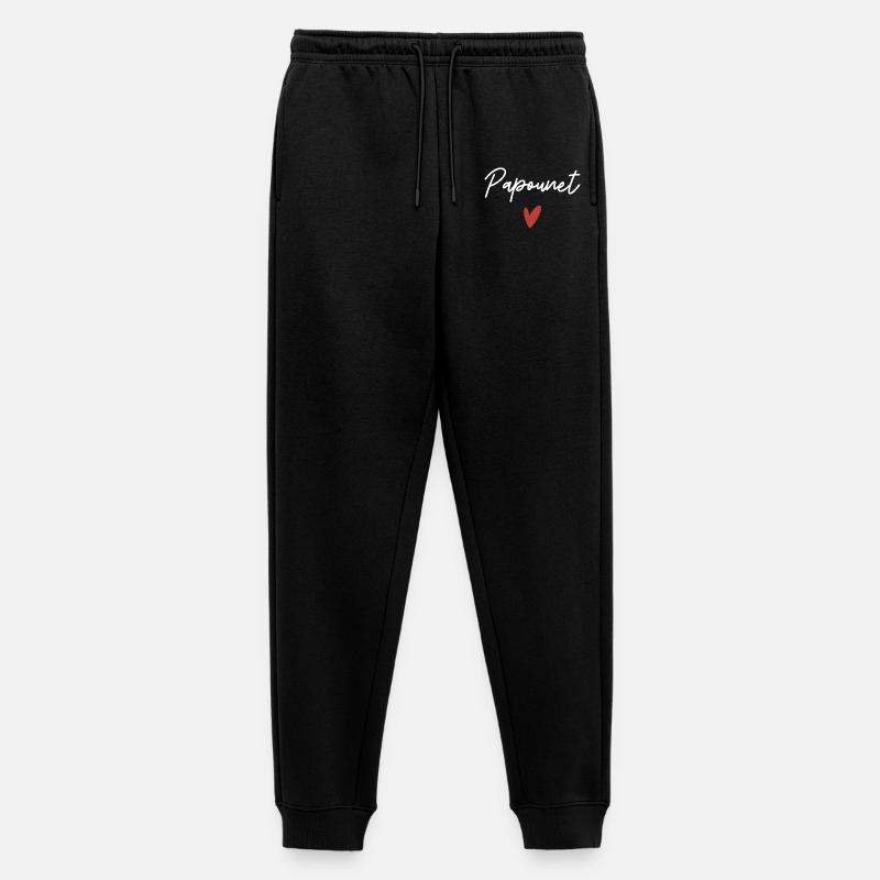 Papa Herz Geschenkidee - Männer Premium Bio Jogginghose - Schwarz
