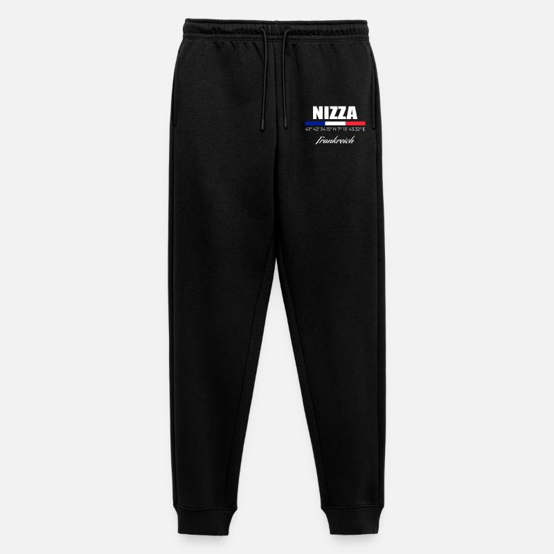 Nizza - Männer Premium Bio Jogginghose - Schwarz