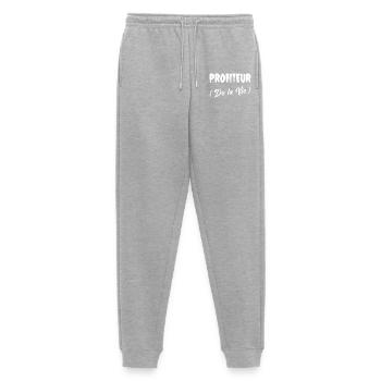 PROFITEUR (DES LEBENS)! - Männer Premium Bio Jogginghose - Grau meliert - Vorne - Thijin (182cm)
