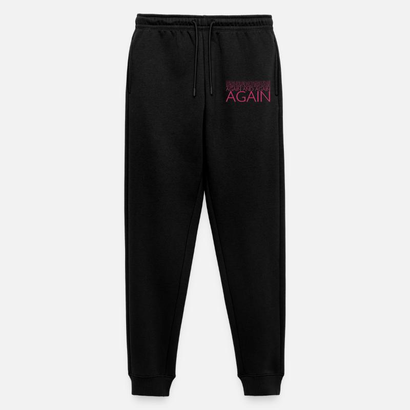 AGAIN AND AGAIN - Pantaloni da jogging ecologici premium da uomo - nero